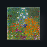 Gustav Klimt - Blomsterträdgård Knapp<br><div class="desc">Blomsterträdgård - Gustav Klimt 1905-1907</div>