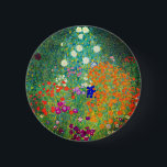 Gustav Klimt Blomsterträdgård Knapp<br><div class="desc">Knapp med Gustav Klimts Blomsterträdgård för oljemålning (1906). En vacker trädgård av lila,  rött,  vitt,  blått och orange blommor. En underbar gåva till fläkt av Art nouveau och österrikisk konst.</div>