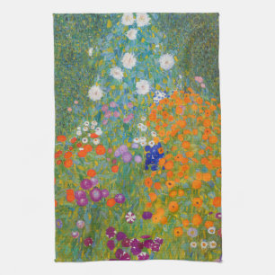 Gustav Klimt - Blomsterträdgård Kökshandduk