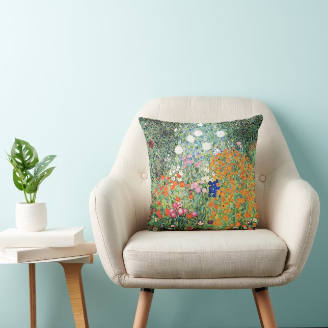 Gustav Klimt - Blomsterträdgård, Kudde (Stol)