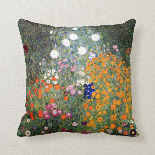 Gustav Klimt blomsterträdgård Kudde