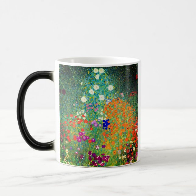 Gustav Klimt Blomsterträdgård Magisk Mugg (Vänster)
