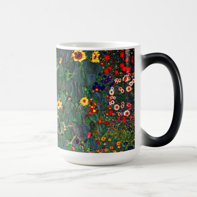 Gustav Klimt Blomsterträdgård Magisk Mugg (Höger)