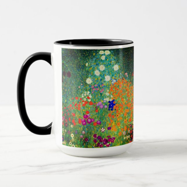 Gustav Klimt Blomsterträdgård Mugg (Vänster)