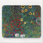 Gustav Klimt Blomsterträdgård Musmatta<br><div class="desc">Mouse Pad med Gustav Klimts målning Farm Garden med solblommor (1907). En vacker trädgård av solblommor och grönblå,  röd,  lila,  rosa och vita blommor. En underbar gåva till fläkt av Art nouveau och österrikisk konst.</div>