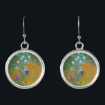 Gustav Klimt - Blomsterträdgård Örhängen<br><div class="desc">Blomsterträdgård - Gustav Klimt 1905-1907</div>