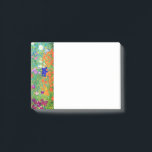 Gustav Klimt Blomsterträdgård Post-it Block<br><div class="desc">Post-it Notes med Gustav Klimts Blomsterträdgård för oljemålning (1906). En vacker trädgård av lila,  rött,  vitt,  blått och orange blommor. En underbar gåva till fläkt av Art nouveau och österrikisk konst.</div>