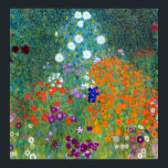 Gustav Klimt Blomsterträdgård Poster<br><div class="desc">En stuga eller bondgård blomsterträdgård som Gustav Klimt målat.</div>