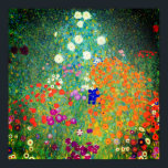 Gustav Klimt Blomsterträdgård Poster<br><div class="desc">Poster med Gustav Klimts Blomsterträdgård för oljemålning (1906). En vacker trädgård av lila,  rött,  vitt,  blått och orange blommor. En underbar gåva till fläkt av Art nouveau och österrikisk konst.</div>