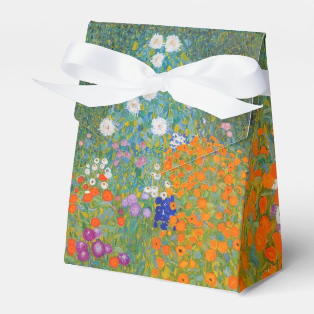 Gustav Klimt - Blomsterträdgård Presentaskar (Framsidan Sidan)