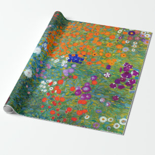 Gustav Klimt blomsterträdgård Presentpapper