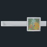 Gustav Klimt - Blomsterträdgård Silverpläterad Slipsnål<br><div class="desc">Blomsterträdgård - Gustav Klimt 1905-1907</div>