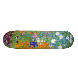 Gustav Klimt:Blomsterträdgård Skateboard Bräda 19,5 Cm
