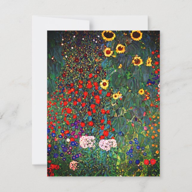 Gustav Klimt Blomsterträdgård Spara Datumet (Framsida)