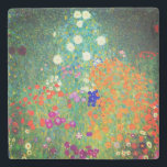 Gustav Klimt Blomsterträdgård Stenunderlägg<br><div class="desc">Stone Underlägg Gustav Klimts Blomsterträdgård för oljemålning (1906). En vacker trädgård av lila,  rött,  vitt,  blått och orange blommor. En underbar gåva till fläkt av Art nouveau och österrikisk konst.</div>
