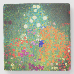 Gustav Klimt Blomsterträdgård Stenunderlägg