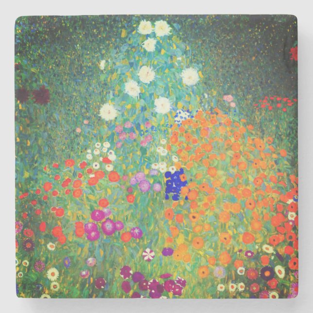 Gustav Klimt Blomsterträdgård Stenunderlägg (Framsidan)