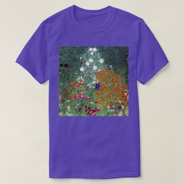 Gustav Klimt Blomsterträdgård T Shirt (Design framsida)
