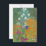 Gustav Klimt - Blomsterträdgård Tack Kort<br><div class="desc">Blomsterträdgård - Gustav Klimt 1905-1907</div>