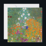 Gustav Klimt - Blomsterträdgård Tack Kort<br><div class="desc">Blomsterträdgård - Gustav Klimt 1905-1907</div>