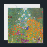 Gustav Klimt - Blomsterträdgård Tack Kort<br><div class="desc">Blomsterträdgård - Gustav Klimt 1905-1907</div>
