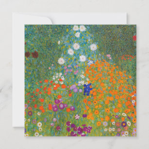 Gustav Klimt - Blomsterträdgård Tack Kort