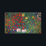 Gustav Klimt Blomsterträdgård Tilläggskort<br><div class="desc">Kort för djurutrymme med Gustav Klimts oljemålning Farm Garden med solblommor (1907). En vacker trädgård av solblommor och exquisite blue,  red,  lila,  rosa och vita blommor. En underbar gåva till fläkt av Art nouveau och österrikisk konst.</div>