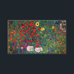 Gustav Klimt Blomsterträdgård Tilläggskort<br><div class="desc">Kort för djurutrymme med Gustav Klimts oljemålning Farm Garden med solblommor (1907). En vacker trädgård av solblommor och exquisite blue,  red,  lila,  rosa och vita blommor. En underbar gåva till fläkt av Art nouveau och österrikisk konst.</div>