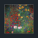 Gustav Klimt Blomsterträdgård Tilläggskort<br><div class="desc">Kort för djurutrymme med Gustav Klimts oljemålning Farm Garden med solblommor (1907). En vacker trädgård av solblommor och exquisite blue,  red,  lila,  rosa och vita blommor. En underbar gåva till fläkt av Art nouveau och österrikisk konst.</div>