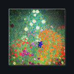 Gustav Klimt Blomsterträdgård Tilläggskort<br><div class="desc">Kort för djurutrymme med Gustav Klimts Blomsterträdgård för oljemålning (1906). En vacker trädgård av lila,  rött,  vitt,  blått och orange blommor. En underbar gåva till fläkt av Art nouveau och österrikisk konst.</div>