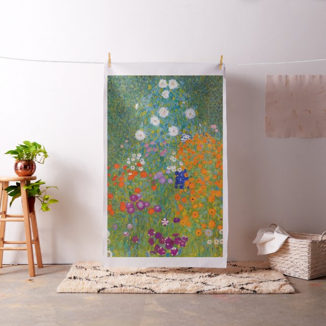 Gustav Klimt - Blomsterträdgård Tyg (In Situ)