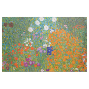 Gustav Klimt - Blomsterträdgård Tyg