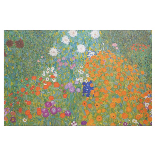 Gustav Klimt - Blomsterträdgård Tyg (Yard)