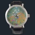Gustav Klimt Blomsterträdgård Typ av skydd Armbandsur<br><div class="desc">En vacker trädgårdsmålning - det här är en klassisk målning av Gustav Klimt,  som heter Cottage Garden,  eller Bauergarten,  1907,  som är en nära blomsterträdgård,  en färgstark blommigt.</div>