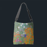 Gustav Klimt Blomsterträdgård Typ av skydd Axelväska<br><div class="desc">En vacker trädgårdsmålning - det här är en klassisk målning av Gustav Klimt,  som heter Cottage Garden,  eller Bauergarten,  1907,  som är en nära blomsterträdgård,  en färgstark blommigt.</div>