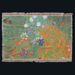 Gustav Klimt Blomsterträdgård Typ av skydd Filt<br><div class="desc">En vacker trädgårdsmålning - det här är en klassisk målning av Gustav Klimt,  som heter Cottage Garden,  eller Bauergarten,  1907,  som är en nära blomsterträdgård,  en färgstark blommigt.</div>