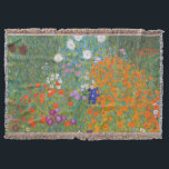 Gustav Klimt Blomsterträdgård Typ av skydd Filt<br><div class="desc">En vacker trädgårdsmålning - det här är en klassisk målning av Gustav Klimt,  som heter Cottage Garden,  eller Bauergarten,  1907,  som är en nära blomsterträdgård,  en färgstark blommigt.</div>
