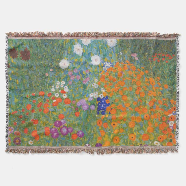 Gustav Klimt Blomsterträdgård Typ av skydd Filt (Framsidan)