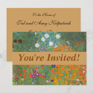 Gustav Klimt Blomsterträdgård Typ av skydd Inbjudningar