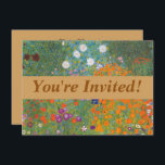 Gustav Klimt Blomsterträdgård Typ av skydd Inbjudningar<br><div class="desc">En vacker trädgårdsmålning - det här är en klassisk målning av Gustav Klimt,  som heter Cottage Garden,  eller Bauergarten,  1907,  som är en nära blomsterträdgård,  en färgstark blommigt.</div>