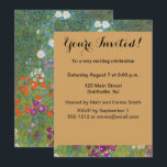 Gustav Klimt Blomsterträdgård Typ av skydd Inbjudningar<br><div class="desc">En vacker trädgårdsmålning - det här är en klassisk målning av Gustav Klimt,  som heter Cottage Garden,  eller Bauergarten,  1907,  som är en nära blomsterträdgård,  en färgstark blommigt.</div>