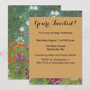 Gustav Klimt Blomsterträdgård Typ av skydd Inbjudningar