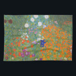 Gustav Klimt Blomsterträdgård Typ av skydd Kökshandduk<br><div class="desc">En vacker trädgårdsmålning - det här är en klassisk målning av Gustav Klimt,  som heter Cottage Garden,  eller Bauergarten,  1907,  som är en nära blomsterträdgård,  en färgstark blommigt.</div>