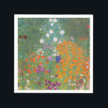 Gustav Klimt Blomsterträdgård Typ av skydd Pappersservett<br><div class="desc">En vacker trädgårdsmålning - det här är en klassisk målning av Gustav Klimt,  som heter Cottage Garden,  eller Bauergarten,  1907,  som är en nära blomsterträdgård,  en färgstark blommigt.</div>
