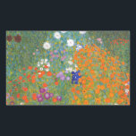 Gustav Klimt Blomsterträdgård Typ av skydd Rektangulärt Klistermärke<br><div class="desc">En vacker trädgårdsmålning - det här är en klassisk målning av Gustav Klimt,  som heter Cottage Garden,  eller Bauergarten,  1907,  som är en nära blomsterträdgård,  en färgstark blommigt.</div>
