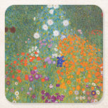 Gustav Klimt Blomsterträdgård Typ av skydd Underlägg Papper Kvadrat<br><div class="desc">En vacker trädgårdsmålning - det här är en klassisk målning av Gustav Klimt,  som heter Cottage Garden,  eller Bauergarten,  1907,  som är en nära blomsterträdgård,  en färgstark blommigt.</div>