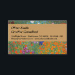 Gustav Klimt Blomsterträdgård Typ av skydd Visitkort<br><div class="desc">En vacker trädgårdsmålning - det här är en klassisk målning av Gustav Klimt,  som heter Cottage Garden,  eller Bauergarten,  1907,  som är en nära blomsterträdgård,  en färgstark blommigt.</div>