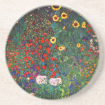 Gustav Klimt Blomsterträdgård Underlägg<br><div class="desc">Sandstone Underlägg med Gustav Klimts oljemålning Farm Garden med solblommor (1907). En vacker trädgård av solblommor och grönblå,  röd,  lila,  rosa och vita blommor. En underbar gåva till fläkt av Art nouveau och österrikisk konst.</div>