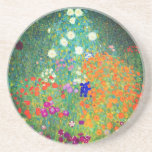 Gustav Klimt Blomsterträdgård Underlägg<br><div class="desc">Sandstone Underlägg med Gustav Klimts Blomsterträdgård för oljemålning (1906). En vacker trädgård av lila,  rött,  vitt,  blått och orange blommor. En underbar gåva till fläkt av Art nouveau och österrikisk konst.</div>