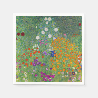 Gustav Klimt Blomsterträdgård Vintage Art nouveau Pappersservett